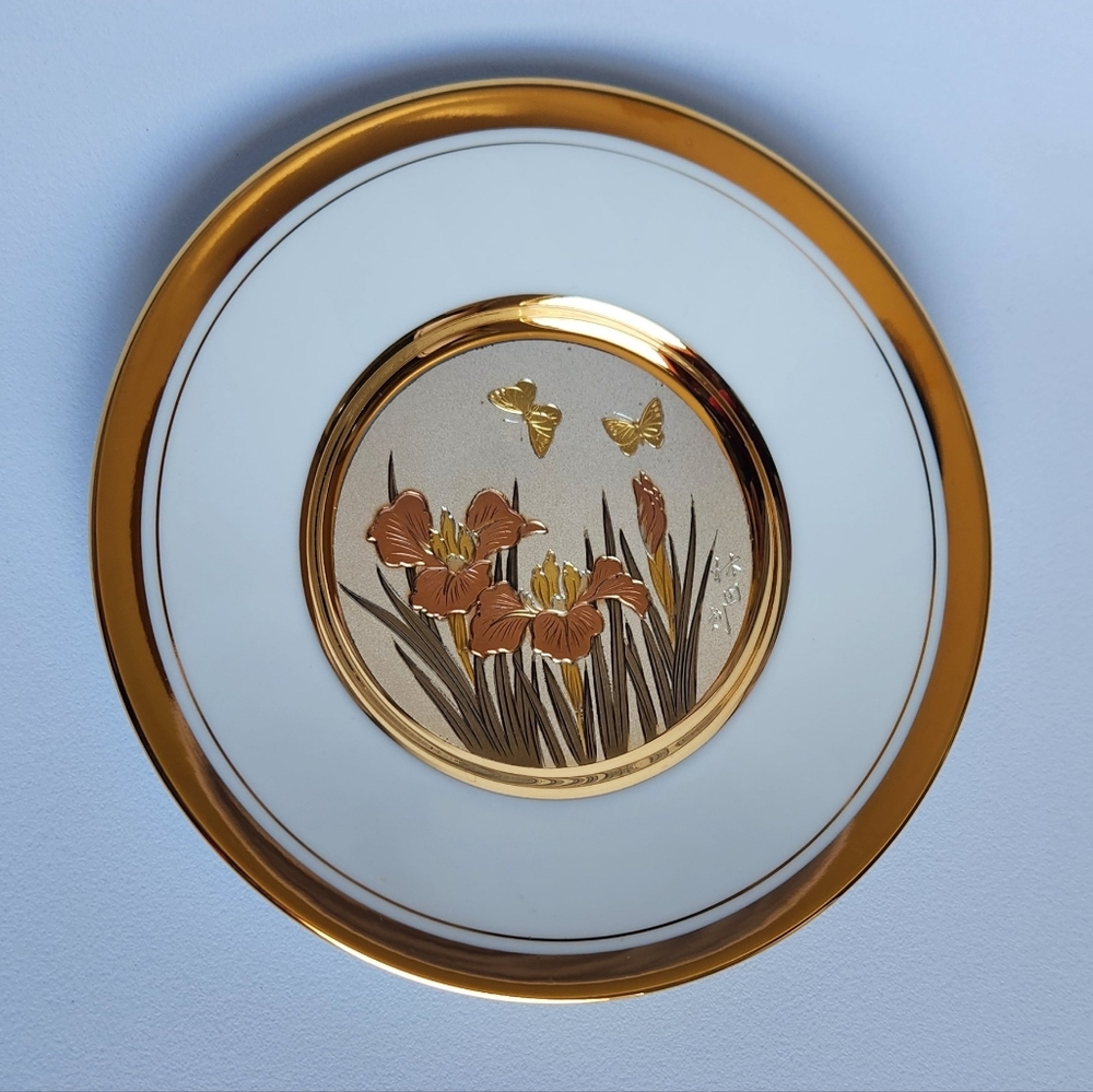 Art of Chokin 24k Gold Edged Plate 6"